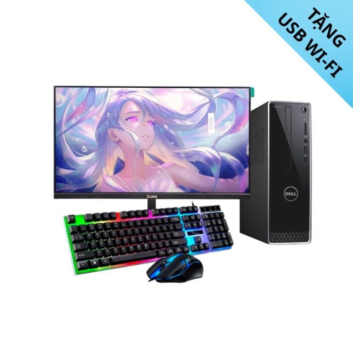 Full Bộ Dell Inspiron 3268 SFF Core i3-7100 - RAM 8GB - SSD 120GB + Màn Duan 24 Inch