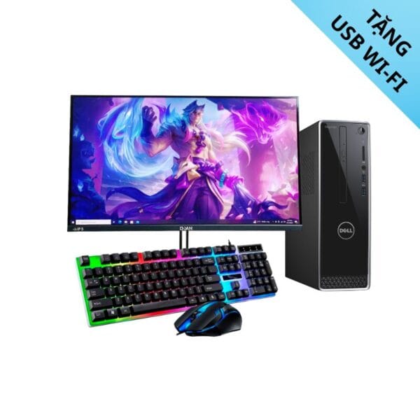 Full Bộ Dell Inspiron 3268 SFF Core i3-7100 – RAM 8GB – SSD 120GB + Màn Duan 27 Inch