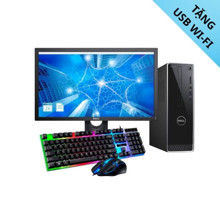 Full Bộ Dell Inspiron 3268 SFF Core i3-7100 - RAM 8GB - SSD 120GB + Màn Dell 20 Inch